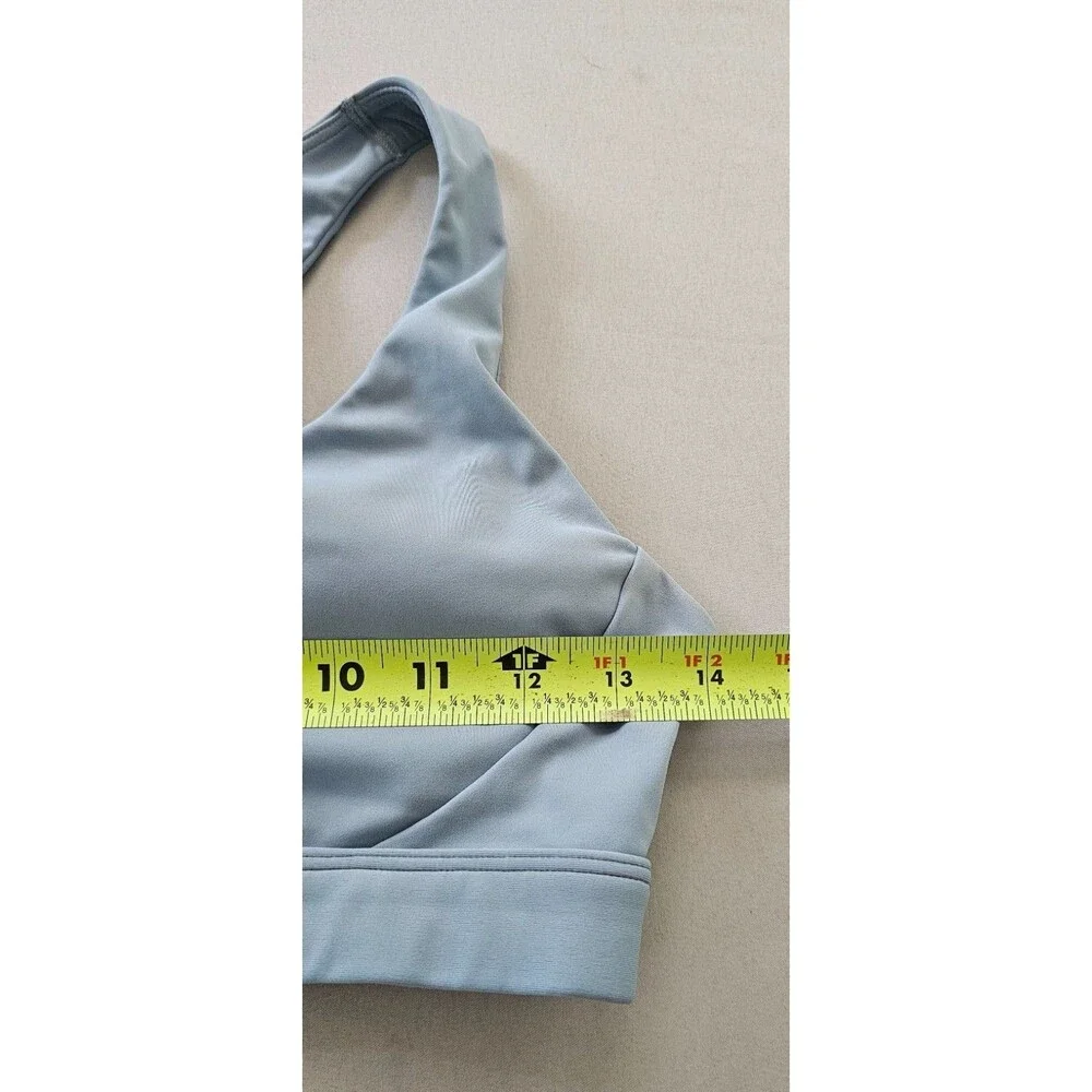 Athleta Advance High Impact Racerback Sports Bra Gray Blue Size 36 Supportive